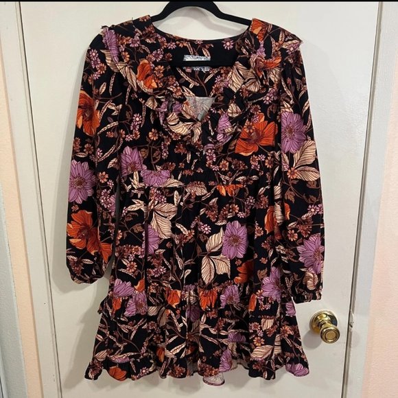 NWT | Anthropologie Pilcro Tiered Corduroy Long Sleeve Mini | Medium, Petite - Picture 2 of 10